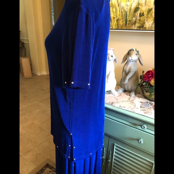 Peaces U.S.A. Vintage Royal Blue Skirt Set - Picture 3 of 5